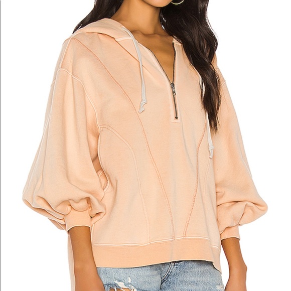 Free People high hood pullover pink - Picture 2 of 2